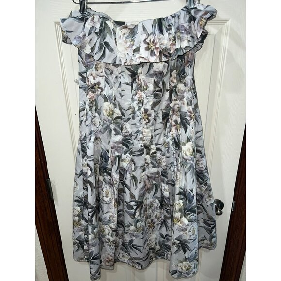 Antonio Melani Sadie Poplin Floral Haze Off-Shoulder Midi Dress Size 10 - Picture 10 of 12